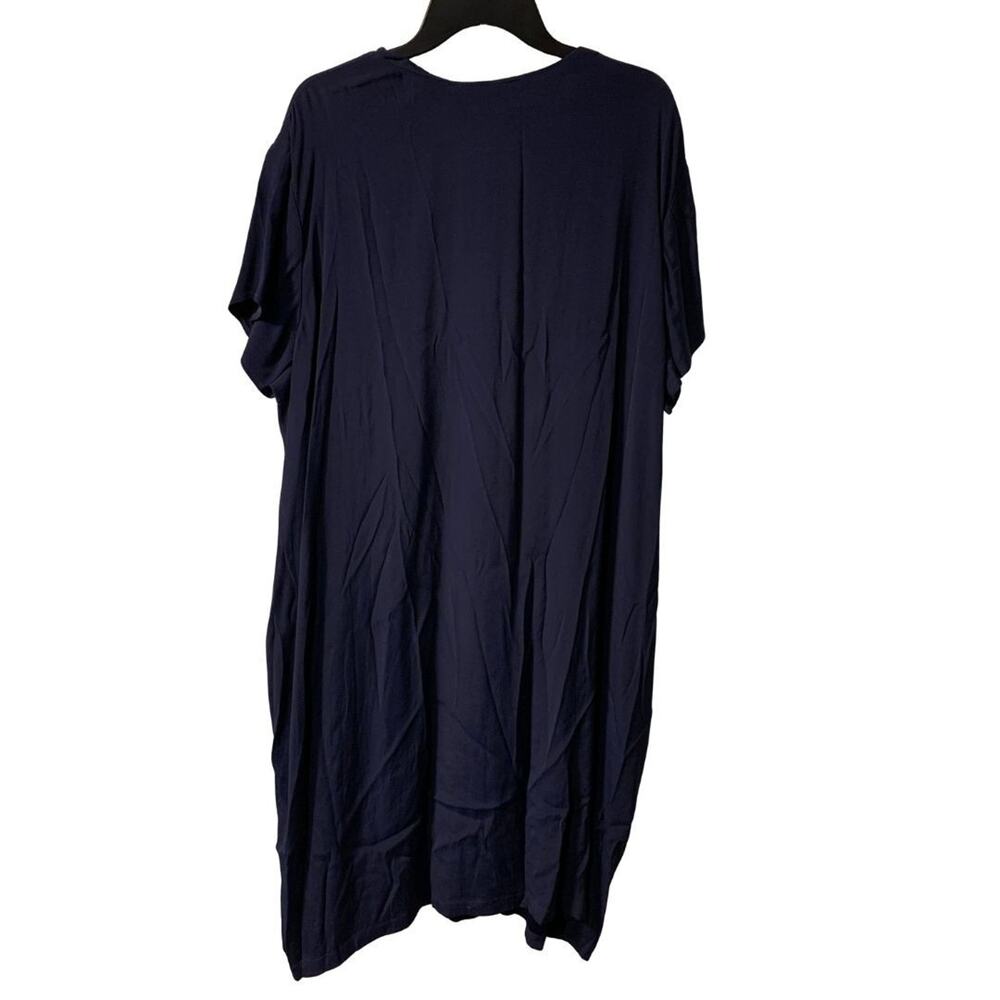 Universal Standard Women's V Neck Faux Wrap Dress Plus Size 22 24 NEW Navy Blue - Picture 2 of 9